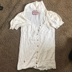 Juicy Couture cream short sleeved long sweater